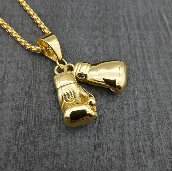 Fashion Gold Necklace Boxing Sport Simplicity