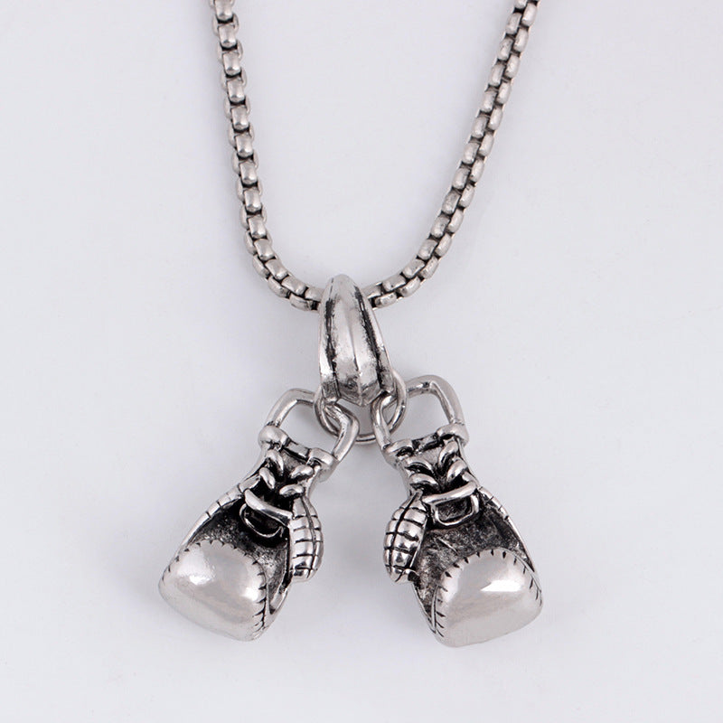 Fashion Gold Necklace Boxing Sport Simplicity
